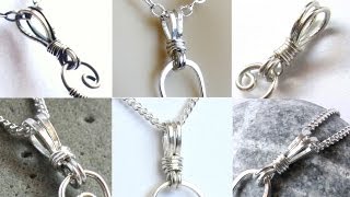 Jewelry Tutorial  Wire Wrapped Bail for Pendants [upl. by Bernarr]