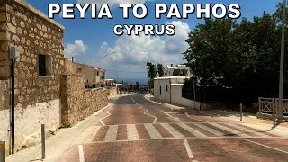 DRIVING from PEYIA TOWN to PAPHOS WATERFRONT in CYPRUS  4K 60fps [upl. by Aelaza]