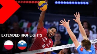 POLAND vs SLOVENIA I Extended Match Highlights I SemiFinals CEV EuroVolley 2023 [upl. by Alyhc]