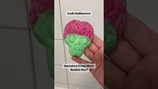 HOW CREEPY IS THIS BUBBLE BAR 😂 Lush Halloween Invaders From Mars Bubble Bar [upl. by Acined]