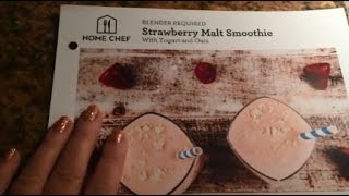 Home Chef  Strawberry Malt Smoothie  Blendtec Blender [upl. by Wolram191]