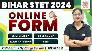 Bihar STET Notification 2024  Eligibility Syllabus Exam Pattern Bihar TET Full Info By Gargi Mam [upl. by Deland]