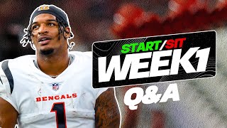 Answering your Week 1 StartSit Questions for Fantasy Football [upl. by Assenna557]