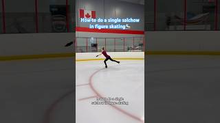 How to do a single salchow⛸️✨figureskating skatingtutorials beginnerskater shortsviral olympic [upl. by Ahsekal]