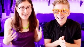 Making Costume Glasses with Tyler Oakley  Halloween Craft Series 2 [upl. by Ahsaten]