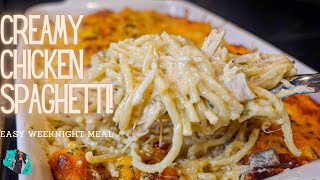 THE BEST CHICKEN SPAGHETTI  QUICK amp EASY WEEKNIGHT RECIPE [upl. by Nobile899]