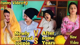 Newly Married Couple vs Couple after some years Funny video SmarikaSamarika [upl. by Richia]