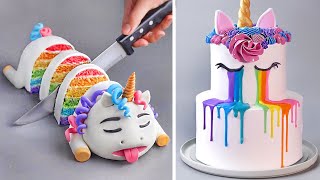 Fantastic Unicorn Cake Decorating Ideas  The Most Beautiful Colorful Cake Decorating Tutorials 2 [upl. by Revilo]