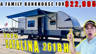 A BUNKHOUSE THAT SLEEPS 6 AND SUPER AFFORDABLE FOR THE FAMILY TO GET OUT CAMPING CATALINA 261BH [upl. by Akenet]