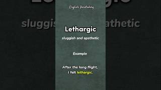 Lethargic  meaning  example  pronounce howtopronounce english shorts PronunciationManual [upl. by Durwyn]