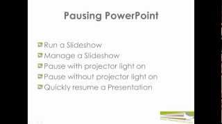 How to Pause a Presentation  MS Powerpoint amp Presentation Skills and Tips [upl. by Lyn]