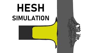 HESH SIMULATION  105mm High Explosive Squash Head  Armour Penetration Simulation [upl. by Dorren739]