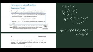 Superposition Principle  Homogeneous Equations [upl. by Concordia]