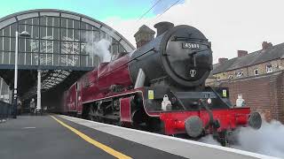 LMS Jubilee No 45699 Galatea at Darlington  16th May 2015 [upl. by Dwane245]