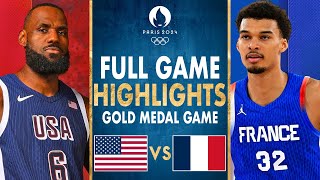 Team USA vs France FULL GAME Highlights  Aug 10 2024  Olympic Basketball Final NBA 2K24 [upl. by Varini]