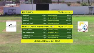 CSA Div 2 Womens Week  Mpumalanga Rhinos Women VS Kei Women [upl. by Cherise830]