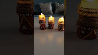 Sunder Diwali candles holder banate hai waste material se like enjoy share 🥰🙏 [upl. by Dnaleel]