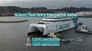 Nuevo fast ferry Margarita Salas verano2024  Baleària [upl. by Trinatte]