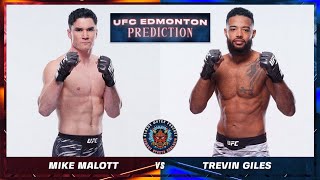 Mike Malott vs Trevin Giles Prediction  UFC Edmonton Predictions  UFC EDMONTON BETTING [upl. by Ahusoj]