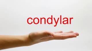 How to Pronounce condylar  American English [upl. by Dimitry]