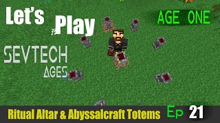 Minecraft Sevtech Ages 2nd Run Ep 21 Abyssalcraft Structures and Ritual set up [upl. by Talmud]