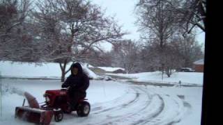 1967 Wheel Horse Lawn Ranger with 32 inch snowblower [upl. by Vahe]