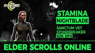 ESO  Sanctum Ophidia Stonebreaker 623K486K DPS Stamina Nightblade Morrowind  Lux Dei [upl. by Gautea]