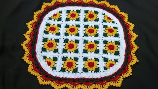 crochet thalposh rumal table mat sousplat placemats table cloth doily [upl. by Alane]