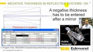 Zemax Tutorial 3  Negative lengths when appropriate and when in error [upl. by Iras]