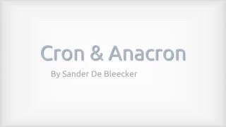 Unix  Cron amp Anacron explained [upl. by Tarryn]