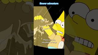 Barts sewer adventure Season 21 Episode 9 shorts funny simpsons [upl. by Tybi]