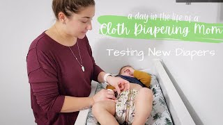 A Day in the Life of a Cloth Diapering Mom Testing New Diapers  Old Favorites [upl. by Atinus]