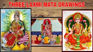 Maa Lakshmi puja drawing easy step by step Three Special Kojagori Lokkhi puja paintings [upl. by Eiramana]