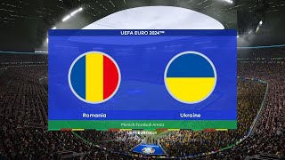 Romania vs Ukraine  UEFA Euro 2024  Group E  Munich Football Arena  PES 2021 [upl. by Hildagarde]