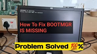 BOOTMGR is missing Press Ctrl Alt Del to restart  Booting your windows 7 [upl. by Senskell914]