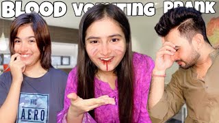 Blood vomiting prank on jiju 🤣 prank gone wrong 😭Bhawna Satyaniviraltrend [upl. by Colman512]