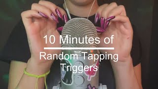 10 Minutes of Random Tapping Triggers  ASMR [upl. by Fawn]