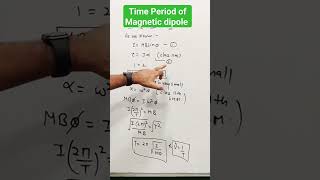 Time period of oscillation of magnetic dipole in magnetic field Matter and Magnetism [upl. by Annayrb558]