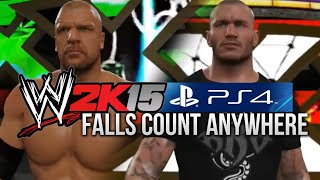 WWE 2K15 PS4  Falls Count Anywhere Match Ft Randy Orton vs Triple H [upl. by Biagi961]