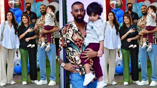 Krunal Pandya arrived with Agastya Pandya at Prithvi Akash Ambani Birthday Bash 🎉🎂📸 [upl. by Netsrek]