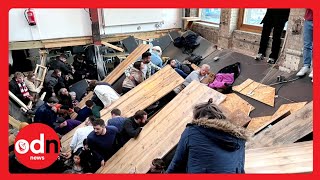 London Bar Floor Collapses Caught On Camera [upl. by Anyat]