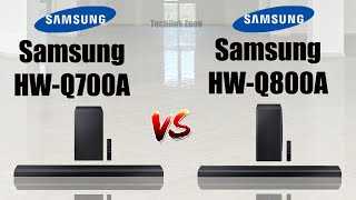 Samsung HW Q700A vs Samsung HW Q800A Soundbar Comparison  Which is the best [upl. by Adali]