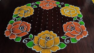 Sankranthi chukkala muggulu only 158 dots Easy Birds Kolam [upl. by Scott]