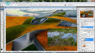 Architectural Illustrations Photoshop Landscape Tutorial [upl. by Ycats]