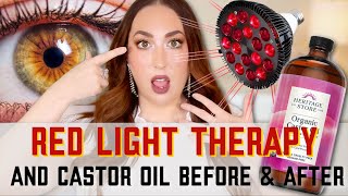 3 POWERFUL Castor Oil Benefits for THE FACE  WITH RED LIGHT THERAPY [upl. by Monti]