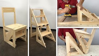 Silla Escalera Muy Fácil De Hacer  Tutorial de Carpintería [upl. by Esila]