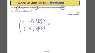 ALevel Maths Edexcel FP1  Matrices and Transformations Past Paper Exam Solutions [upl. by Yerroc]