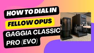 HOW TO DIAL IN  FELLOW OPUS w GAGGIA CLASSIC PRO EVO [upl. by Yllop]