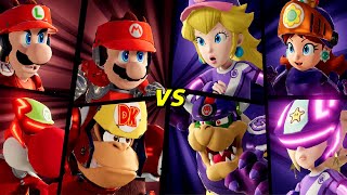 Mario Strikers Battle League  Team Mario vs Team Peach Hard CPU [upl. by Seidnac]