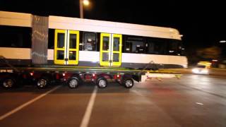 Melbourne Tram move membreys transport amp crane hire [upl. by Aihpled595]